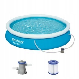 Bestway 57274 greitas išsiplėtimo baseinas su filtro siurbliu 3 66m x 0,76m