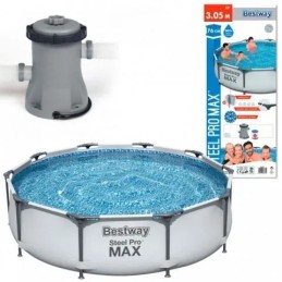 Plieninis pro max rėmo baseinas 305x76 apvalus 10 pėdų