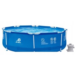 Ovalo rėmo baseinas su filtro pompa 360x76 cm