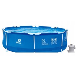 Ovalo rėmo baseinas su filtro pompa, 360x76 cm, sportinis