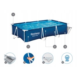 Bestway rėmo baseinas 300x201x66cm 12in1 56411