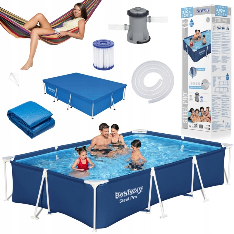 Bestway rėmo baseinas 300x201x66cm 12in1 56411