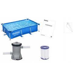 Bestway baseino rėmas 259x170x61cm 6in1 pompa 56403