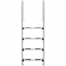 Nerūdijančio plieno baseino kopėčios, 4 pakopos, 1570 mm