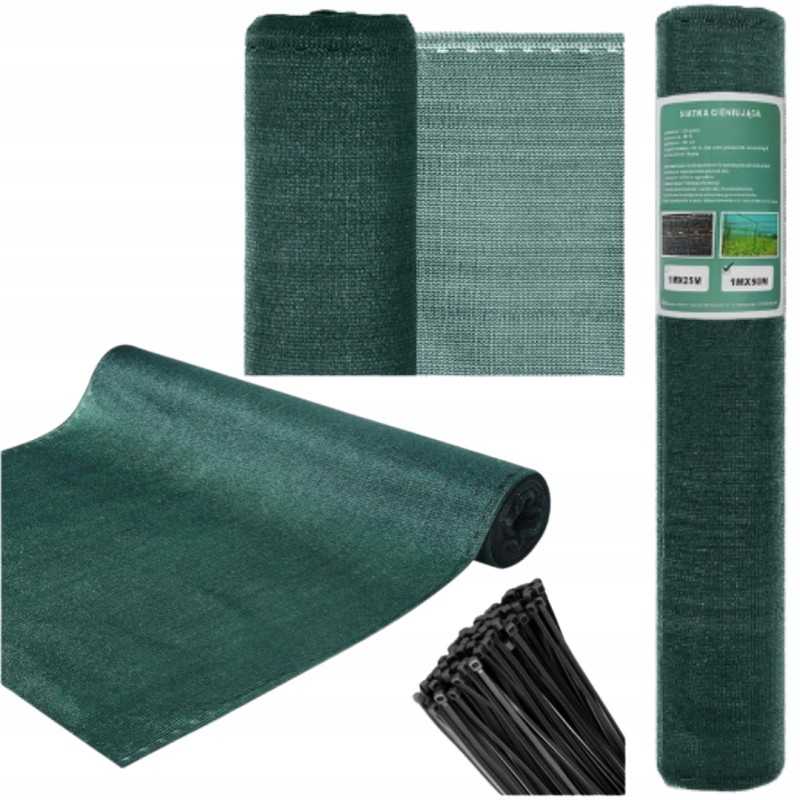 Šešėlių tinklelis 90% maskavimas 1,5x25 žalia + UV - laikina akcija