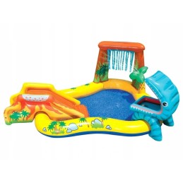 Dinozaurų žaidimų aikštelė su čiuožykla 249 x 191 x 10