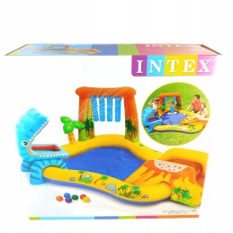 Dinozaurų žaidimų aikštelė su čiuožykla 249 x 191 x 10