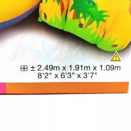 Dinozaurų žaidimų aikštelė su čiuožykla 249 x 191 x 10