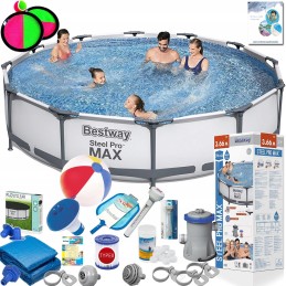 Sodo baseino rėmas su bestway siurbliu 366x76 komplektas su dangteliu max 22in1