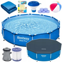 Didelio rėmo sodo baseinas 366 x 76 cm komplektas