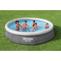 Bestway 57445 greitas išsiplėtimo baseinas su filtro siurbliu pilka 3 66m x 76