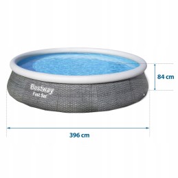 Išplečiamas sodo baseinas 396 x 84 cm komplektas 16in1 bestway 57376