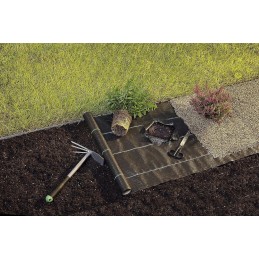 Gardenmate nuo piktžolių audinys, 2 x 15 m, vandeniui laidus audinys nuo piktžolių, neaustinis audinys nuo piktžolių, su apsauga