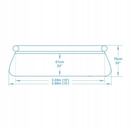 Išplečiamasis sodo baseinas 9in1 bestway 366x76 cm sodo rėmo baseinas