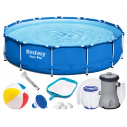 12in1 komplekt pump-keemia võrkraamiga bassein 396x84 cm bestway 5612e