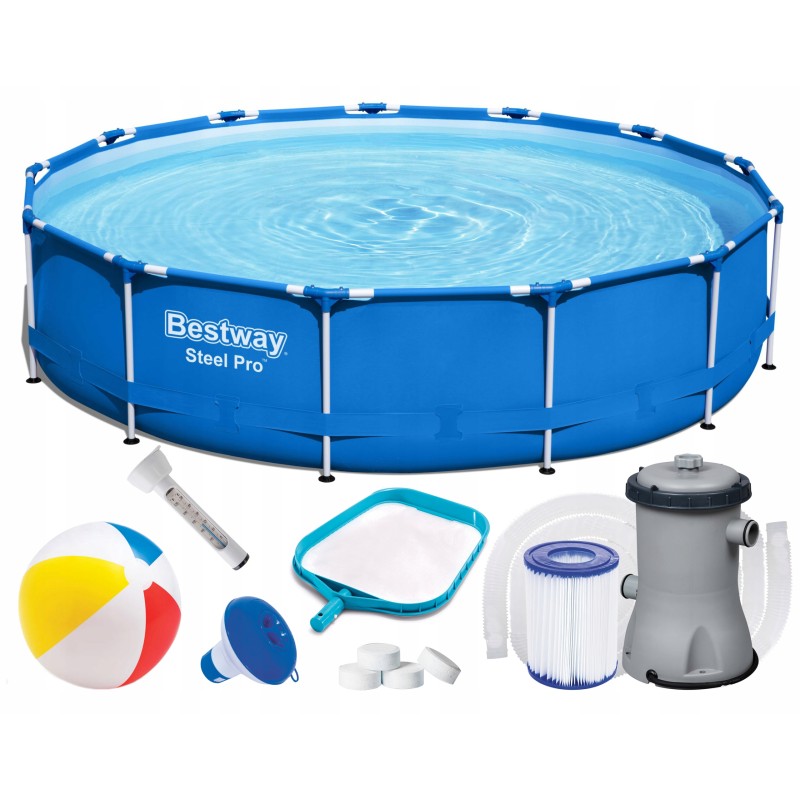 12in1 komplekt pump-keemia võrkraamiga bassein 396x84 cm bestway 5612e