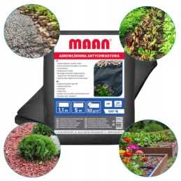 Agrotekstilės kilimėlis nuo piktžolių 50g storio universalus 1,1x5m agrotekstilė