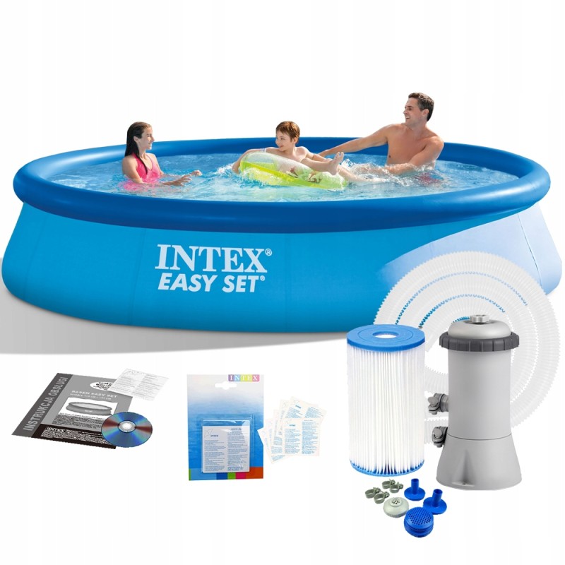 išsiplėtimo baseinas su intex 7290l filtro siurbliu, 3,96 m