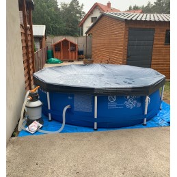 Sodo baseino rėmas su pompa 305 x 76cm rinkinys 16in1 intex