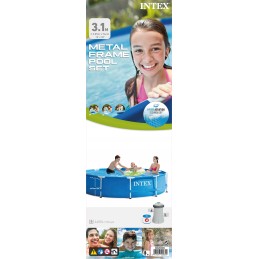 Plieninis sodo baseinas 305 x 76 cm 15-in-1 rinkinys i