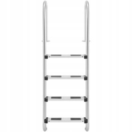 Nerūdijančio plieno baseino kopėčios, 4 pakopos, 1570 mm