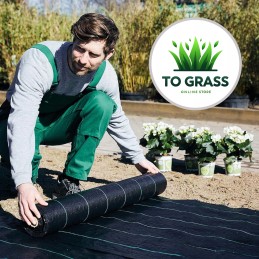 Agrotekstilė 90 g/m² 1,6x100m, juoda UV agrotekstilė, kilimėlis nuo piktžolių, nuo piktžolių