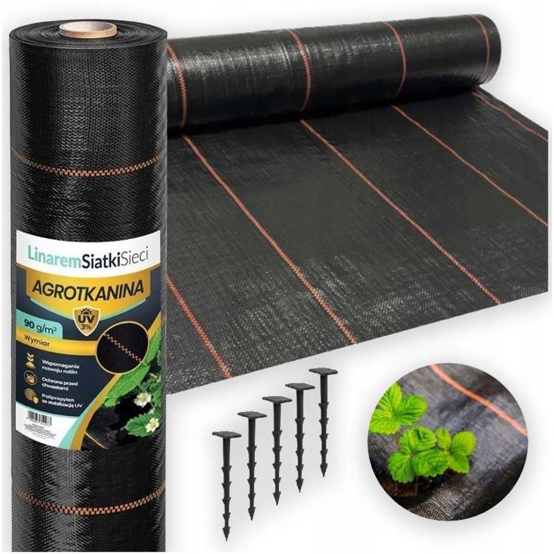 Agrotaudinis 90g 1 6x50 juodas augalinis audinys uv 3 be piktžolių be dieglių