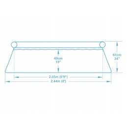 Šeimos baseinas vaikams, 244x61 cm, bestway, 9 viename siurblys