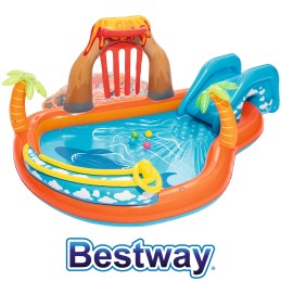 Pripučiama žaidimų aikštelė, čiuožykla, fontanas, bestway