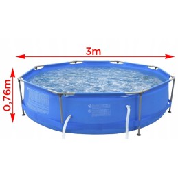 Avenli apvalaus rėmo baseinas, filtro siurblys