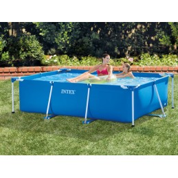 Plieninis sodo baseinas 220 x 150 x 60 cm 2in1 rinkinys intex 28270