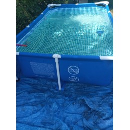 Plieninis sodo baseinas 220 x 150 x 60 cm 2in1 rinkinys intex 28270