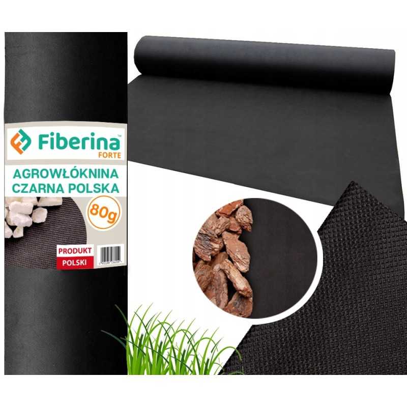 🌟_xDF1F_ stora agrotekstilė juoda fiberina forte premium 0,8x50m 80g Lenkija