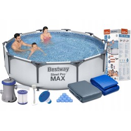 Baseino rėmo rinkinys 305x76cm bestway kopėčios