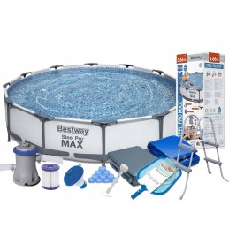Bestway apvalaus rėmo baseinas 366 x 76 cm su kopėčiomis