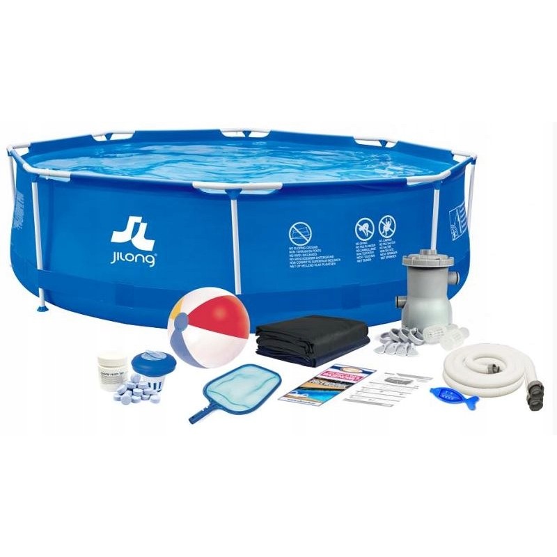 Karkasinis baseinas 360x76cm, pompa, grindų danga