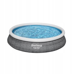 Bestway pripučiamas baseinas 457 x 84 cm pilkas 9677 l