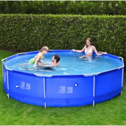 Sodo rėmo baseinas 366x76cm mega komplektas 19in1 siurblio dangčio filtro kilimėlis