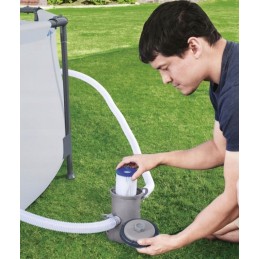 Mega komplektas didelio rėmo baseino 366x76 Bestway, patvarus siurblys ir filtrai