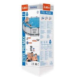 Mega komplektas didelio rėmo baseino 366x76 Bestway, patvarus siurblys ir filtrai