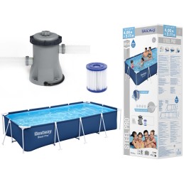 Bestway stačiakampio rėmo baseinas 400x211 56424