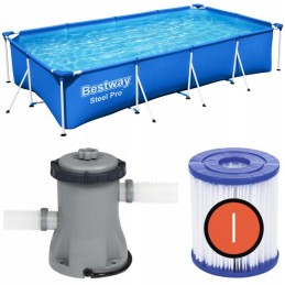 Bestway stačiakampio rėmo baseinas 400x211 56424