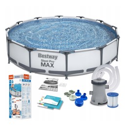 Karkasinis sodo baseinas + siurblys ir įmontuotas vožtuvas