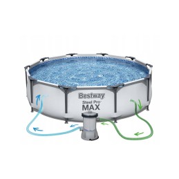 Karkasinis sodo baseinas + siurblys ir įmontuotas vožtuvas