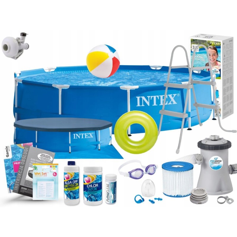 Sodo baseino rėmas 305x76 intex 28202 pilnos 18in1 modelio 2024 kopėčios