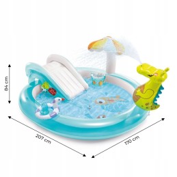 Baseinas, vandens čiuožykla, žaidimų aikštelė, intex irklavimo baseinas