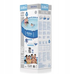 Bestway sodo rėmo baseinas su flirtavimo pompa, apvalus 56679