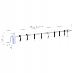Vidaxl baseino dangtelio įtraukiklis su plastikiniu pagrindu 93179
