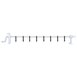 Vidaxl baseino dangtelio įtraukiklis su plastikiniu pagrindu 93179