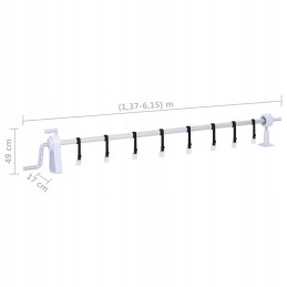 Vidaxl baseino dangtelio įtraukiklis su plastikiniu pagrindu 93179